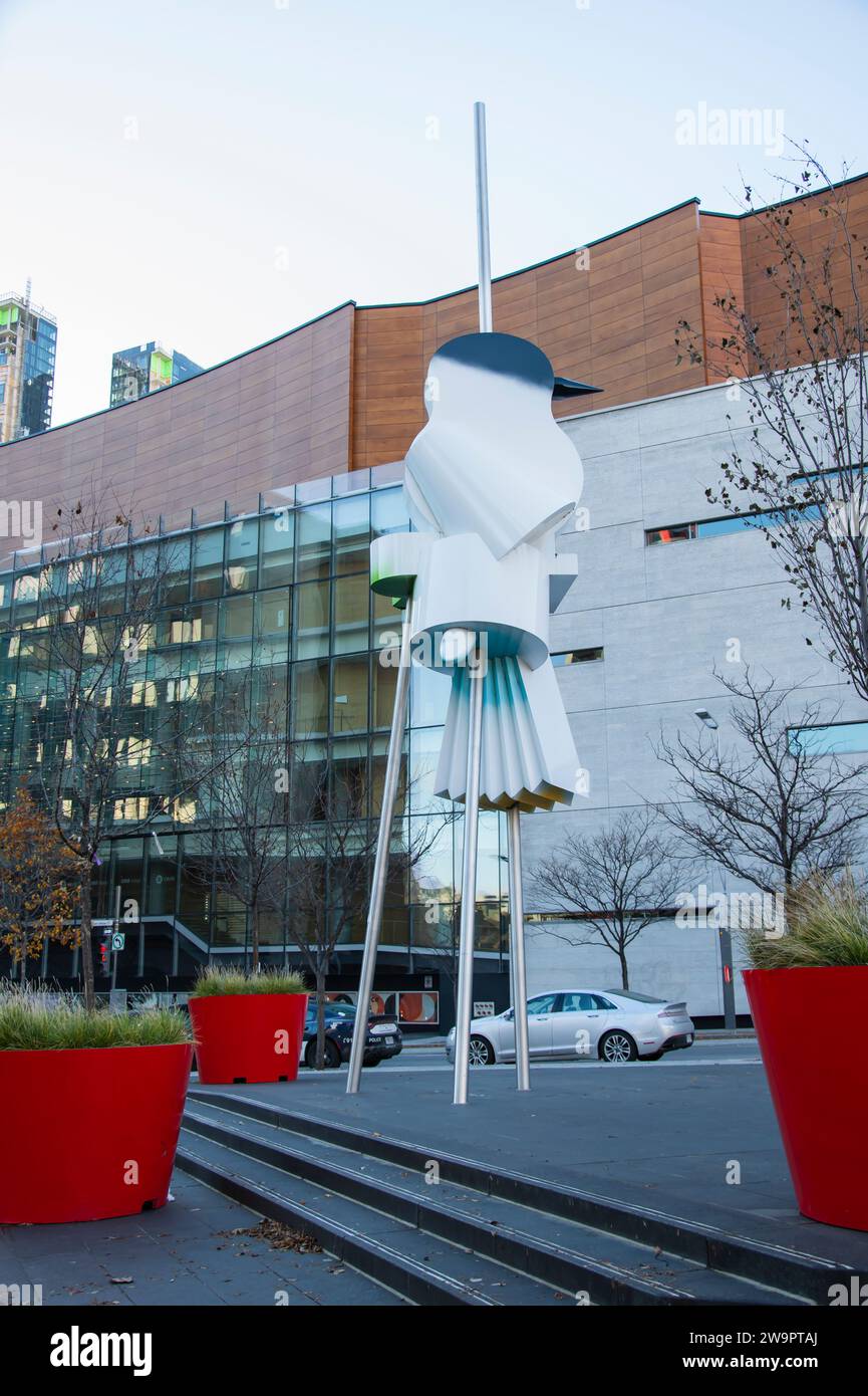 Bird sculptures at Le Parterre park in downtown Montreal, Quebec