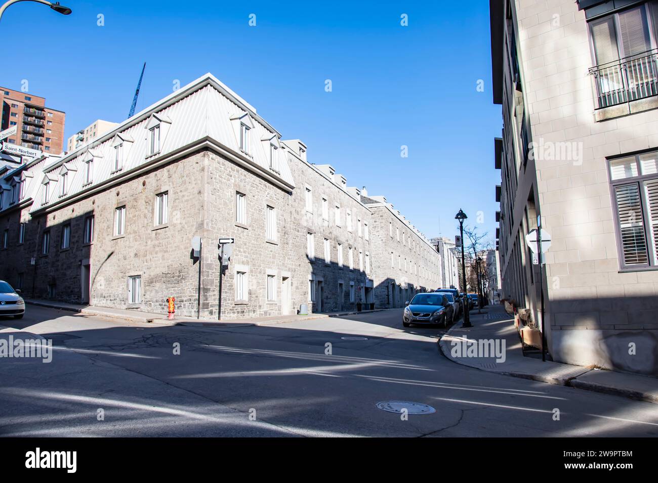 Saint Dominique and Saint Norbert streets in downtown Montreal, Quebec, Canada Stock Photo Alamy