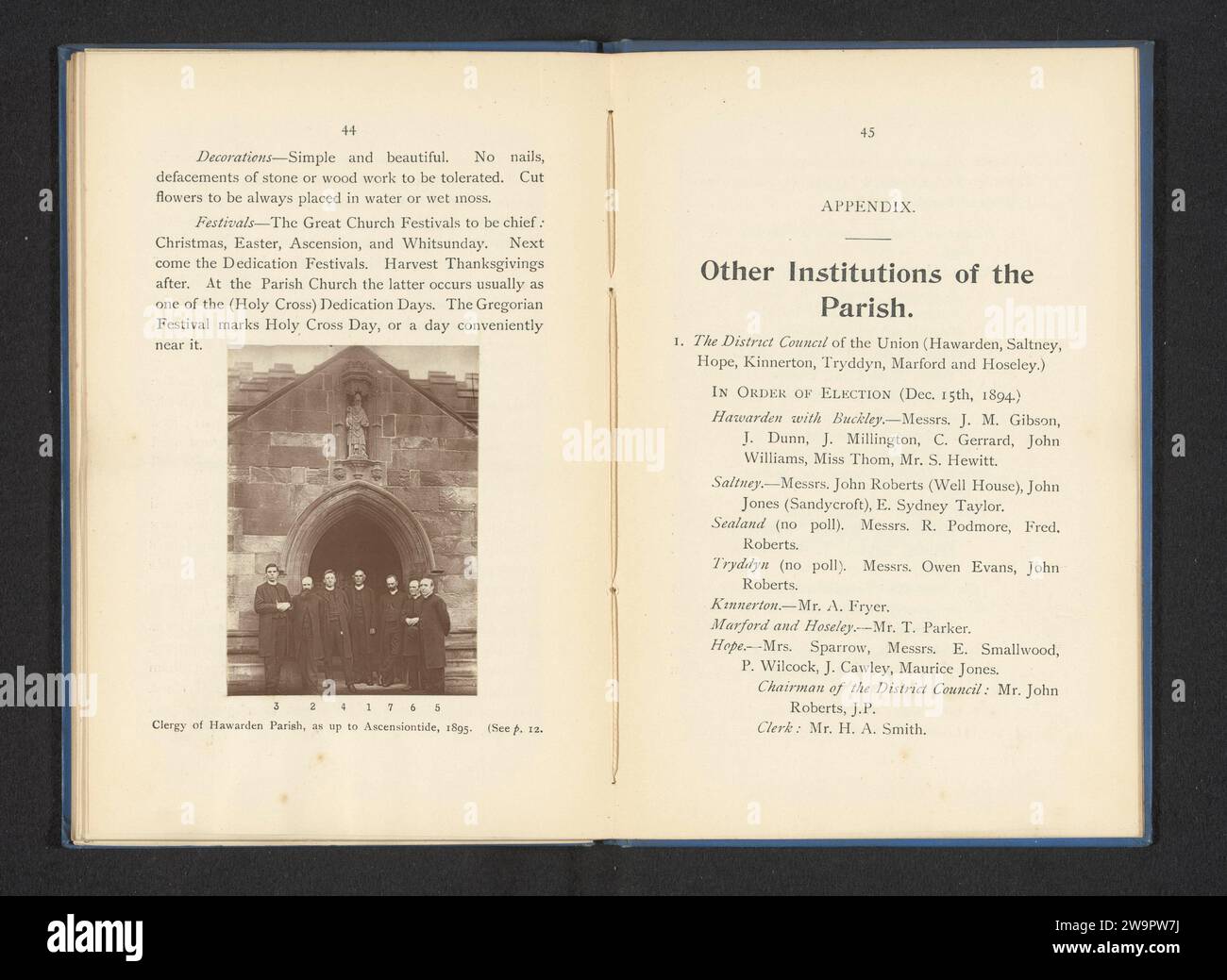 Clergy of Hawarden Parish, as up to Ascensiontide, Agnes Wilson, 1895