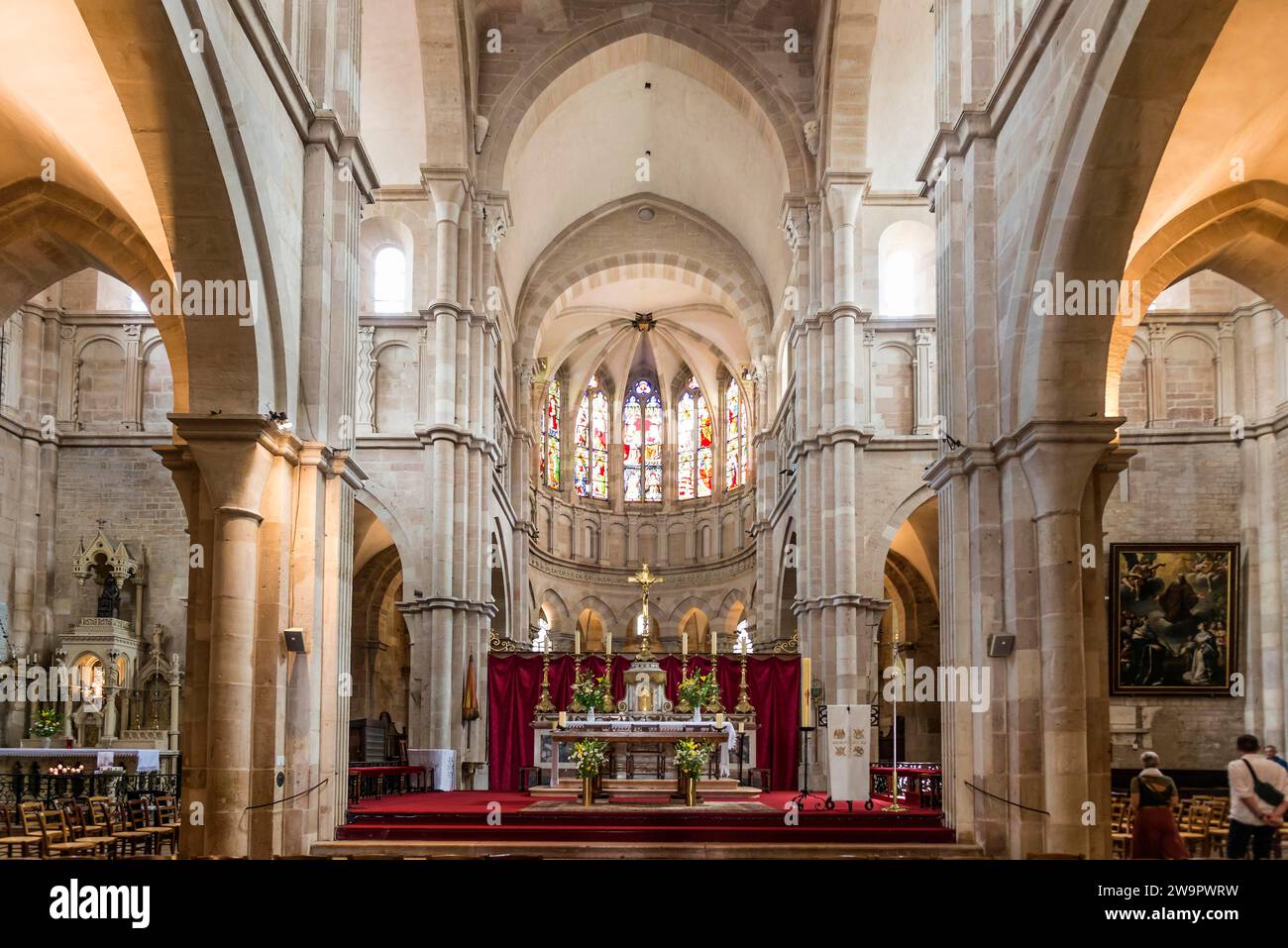 Basilica of Notre Dame, Beaune, Departement Cote-d'Or, Bourgogne-Franche-Comte, Burgundy, France Stock Photo