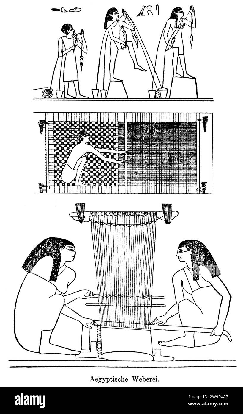 Egyptian weaving, Egypt, weavers, craft, woman weaving, spinning