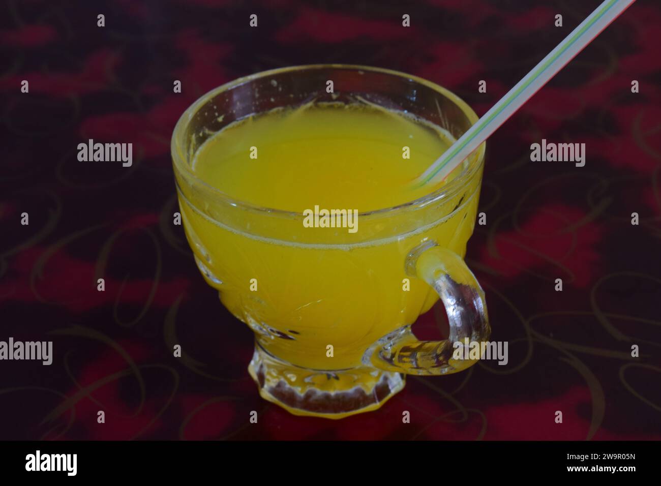 Orange juice in a glass Stock Photo