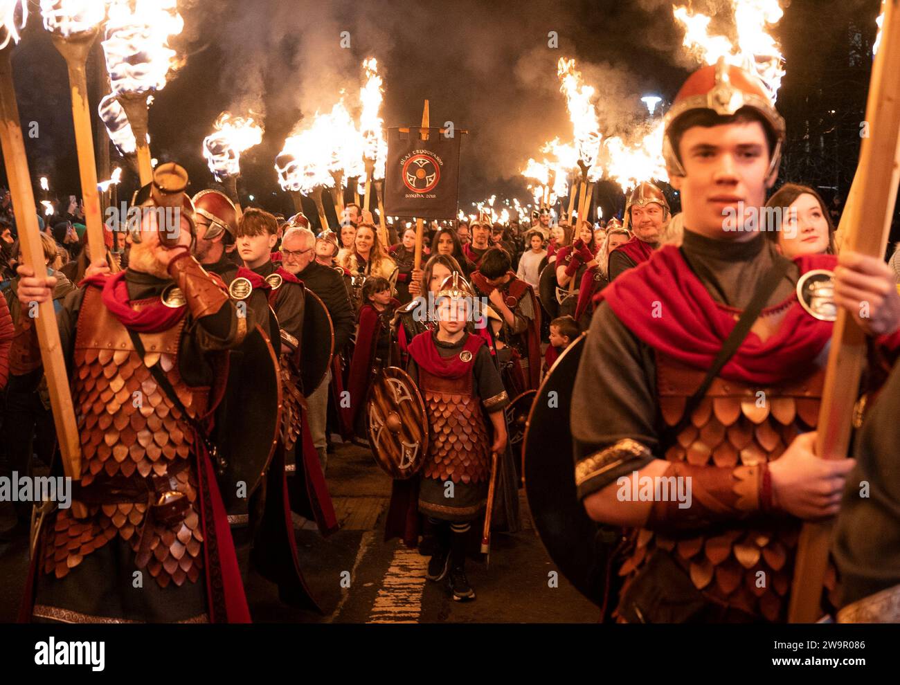 Shetland vikings torchlight procession hires stock photography and