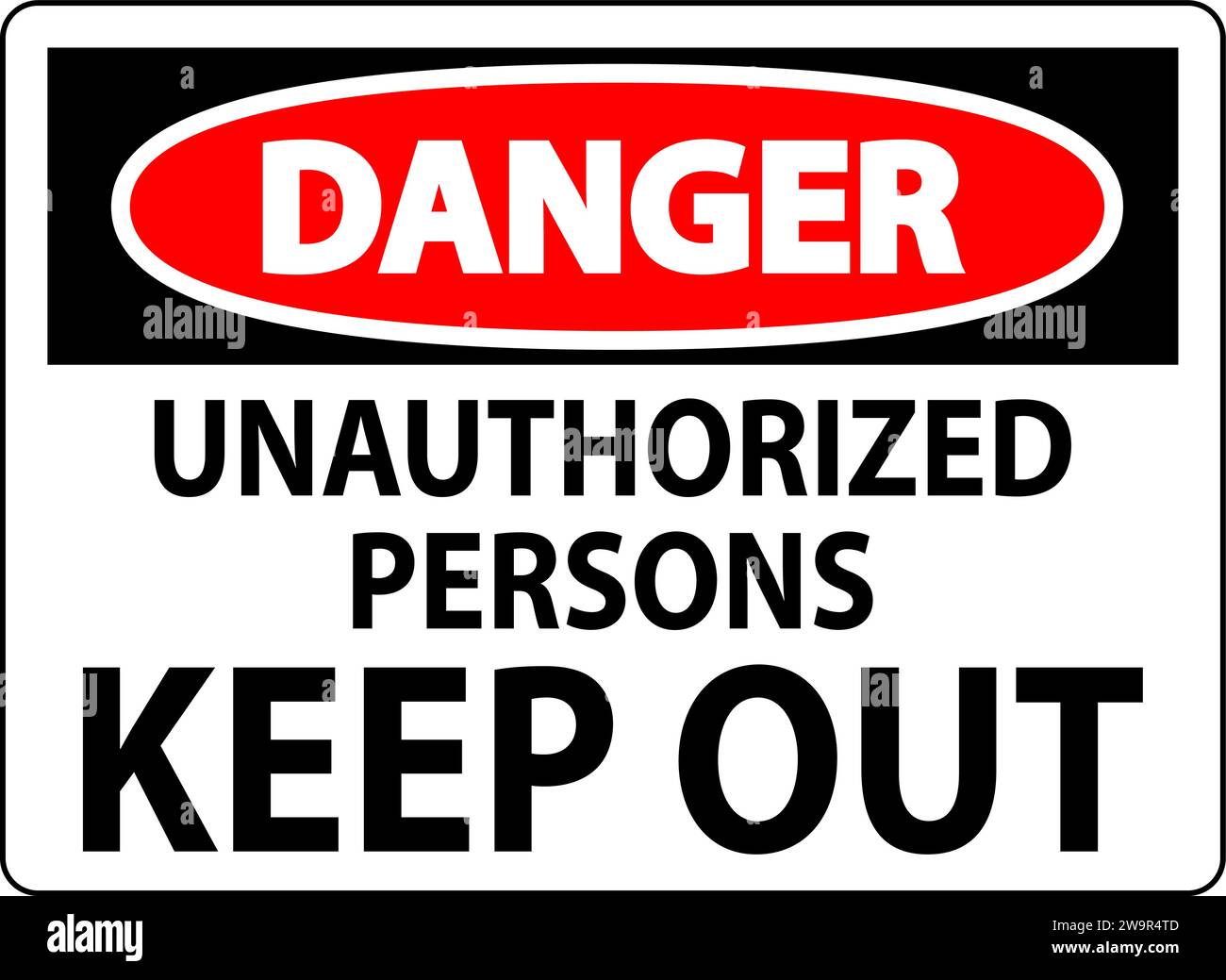 Danger Sign Unauthorized Persons Keep Out Stock Vector