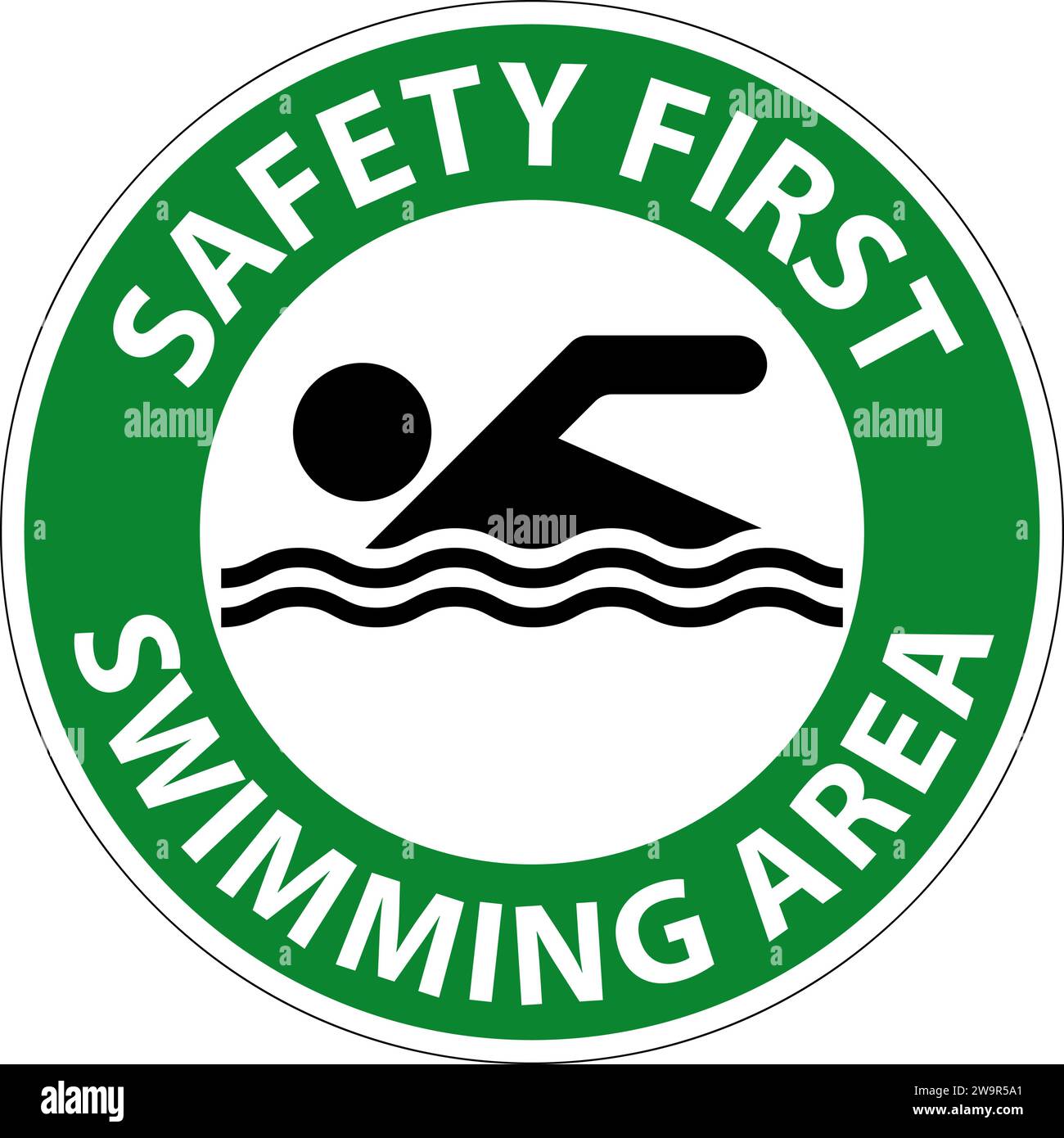 Water Safety First Sign Swimming Area Stock Vector Image & Art Alamy