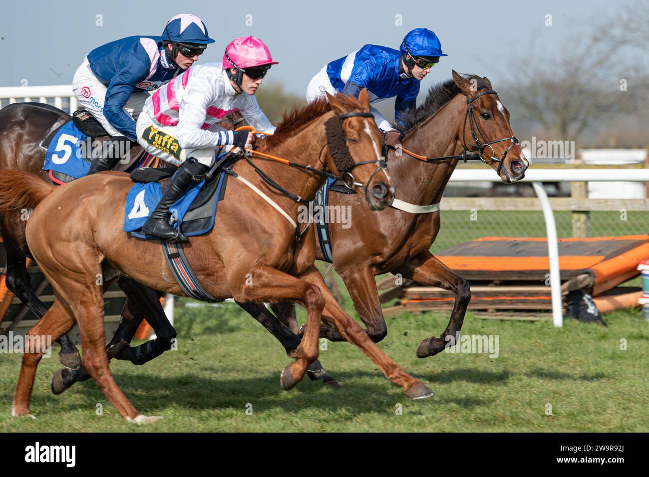 River Bray, winner of the 2nd race at Wincanton, ridden by Alan Johns and trained by Victor Dartnall Stock Photo
