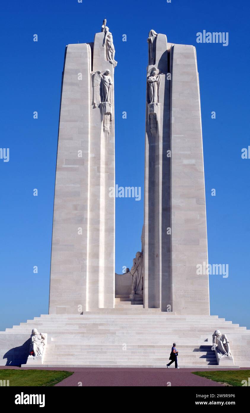 The Canadian National Vimy Memorial marks the site of the Battle of