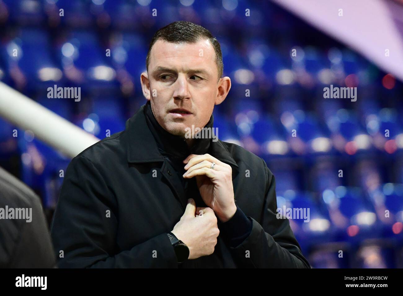 Manager Neil Collins (Manager Barnsley) looks on during the Sky Bet ...