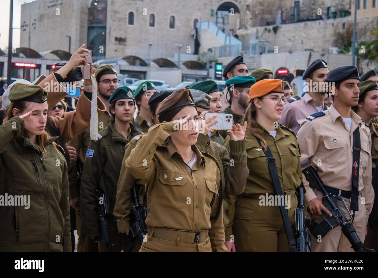 Induction ceremony for new graduates of the IDF officer school. The ...