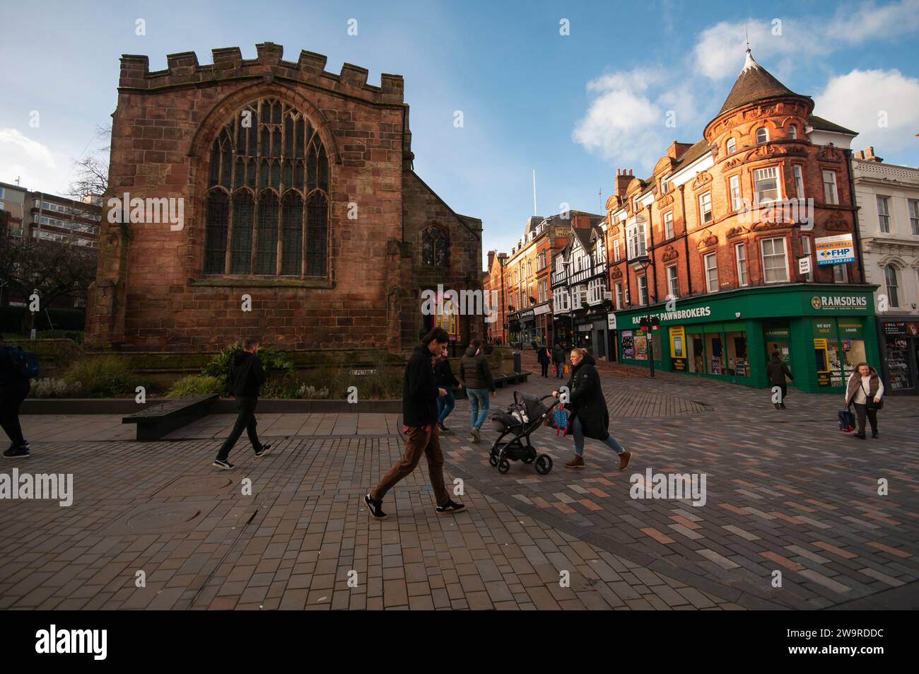 Saint Peter's Church in Derby, Derbyshire Stock Photo