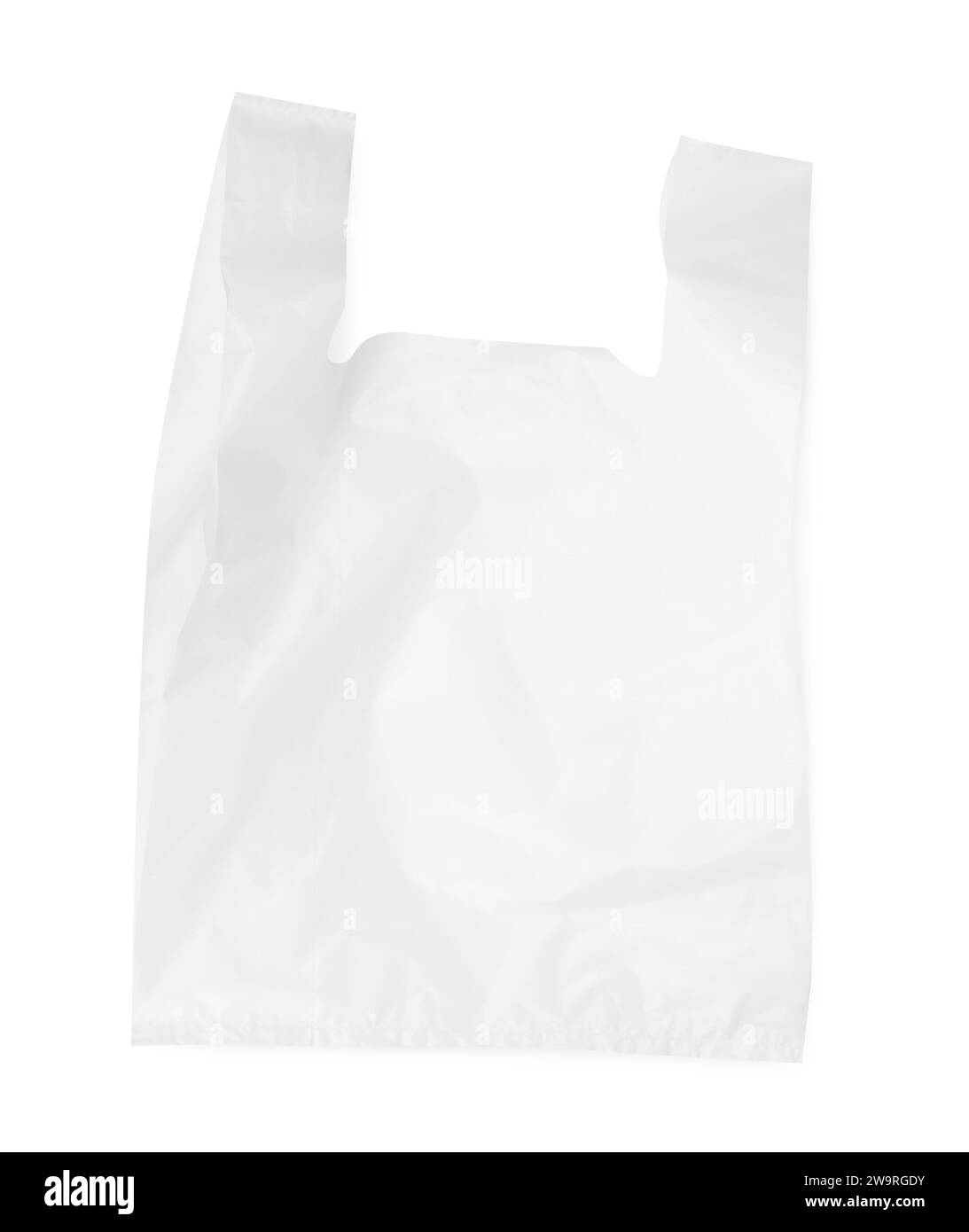 One plastic bag isolated on white, top view Stock Photo Alamy