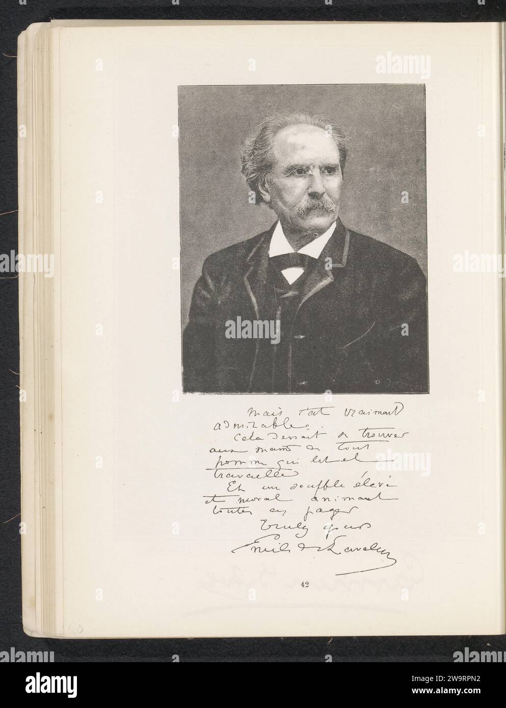 Portret van Emile de Laveleye, Léonard Hubert Zeyen, c. 1881 - in or before 1891 photomechanical print   paper  lawyer, attorney at law Stock Photo