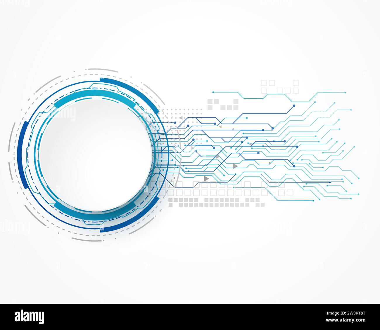 Digital technology banner with circuit diagram 2354 Stock Vector