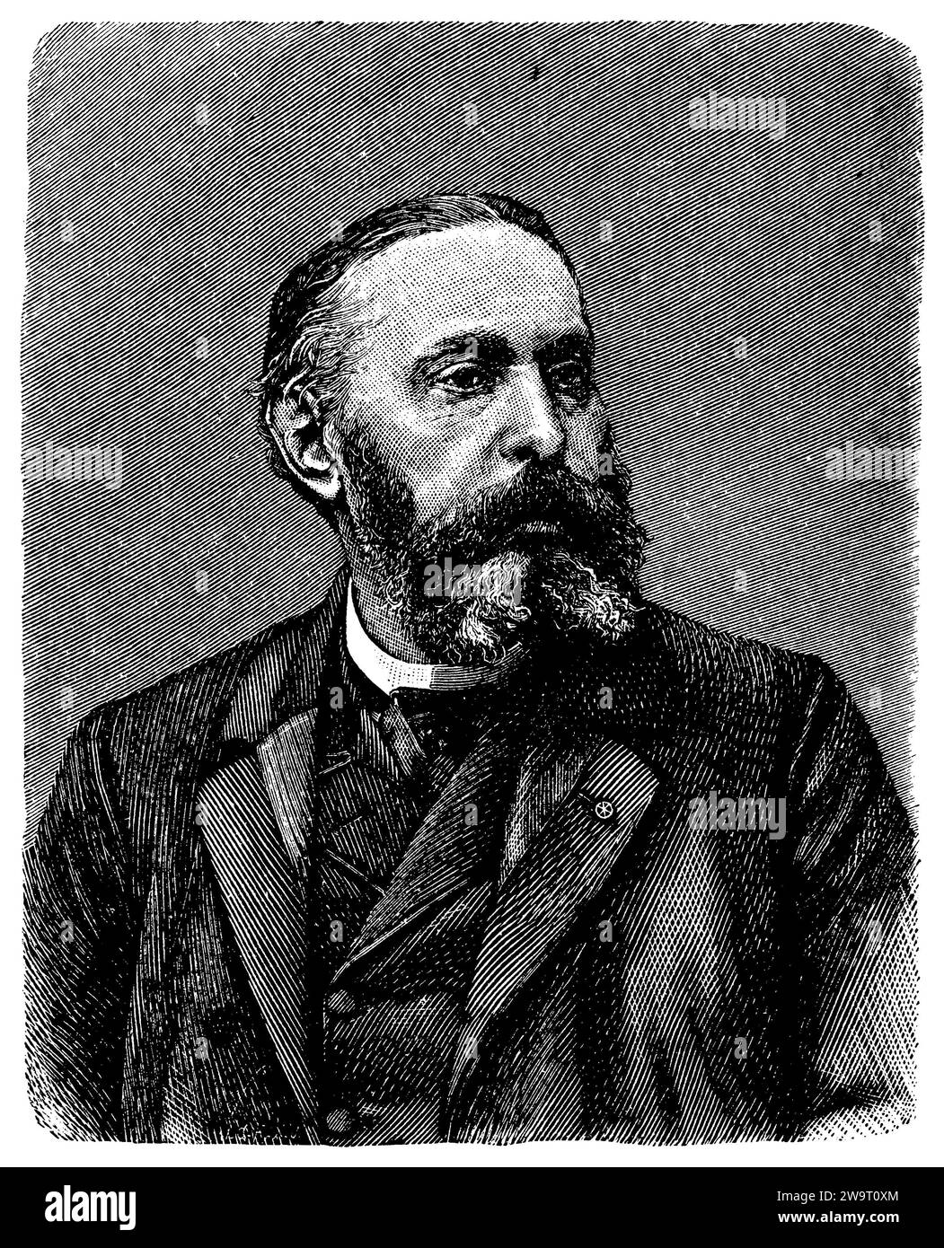 Sully Prudhomme (1839-1907), French writer, after a photograph by Pierre Petit in Paris, ,  (literary history book, 1900), Sully Prudhomme (1839-1907), französischer Schriftsteller, nach einer Fotografie von Pierre Petit in Paris, Sully Prudhomme (1839-1907), écrivain français, d'après une photographie de Pierre Petit à Paris Stock Photo