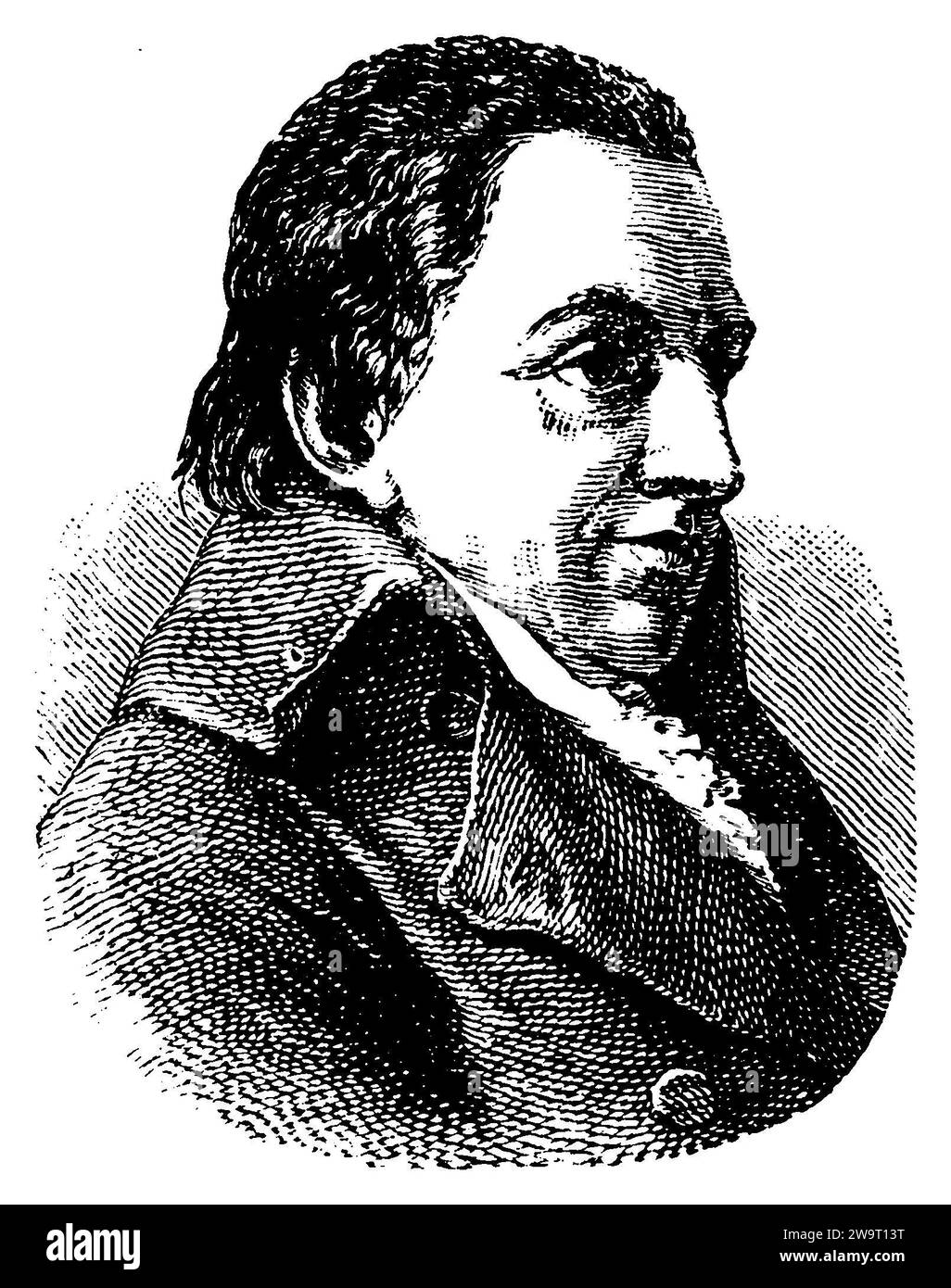 Johann Gottlieb Fichte (1762-1814), German philosopher, ,  (picture book, 1881), Johann Gottlieb Fichte (1762-1814), deutscher Philosoph, Johann Gottlieb Fichte (1762-1814), philosophe allemand Stock Photo