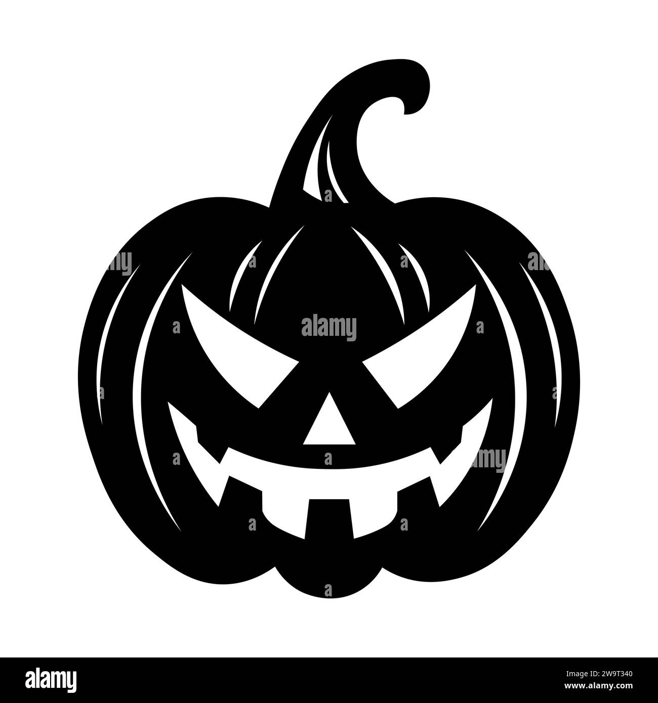 Jack o lantern vector icon on white background Stock Vector Image & Art ...