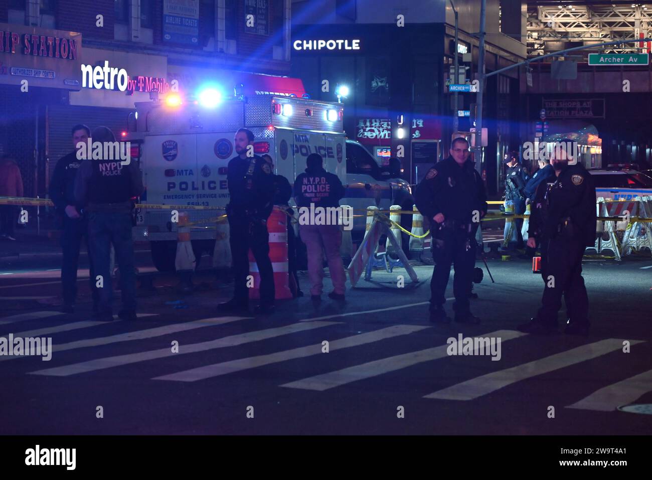 Jamaica, Queens, United States. 30th Dec, 2023. Crime scene