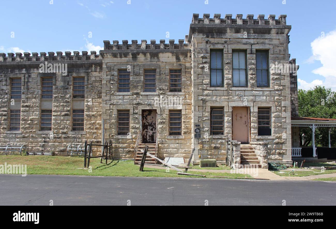 Historic Williamson County Jail Building Located in Georgetown TX Stock Photo