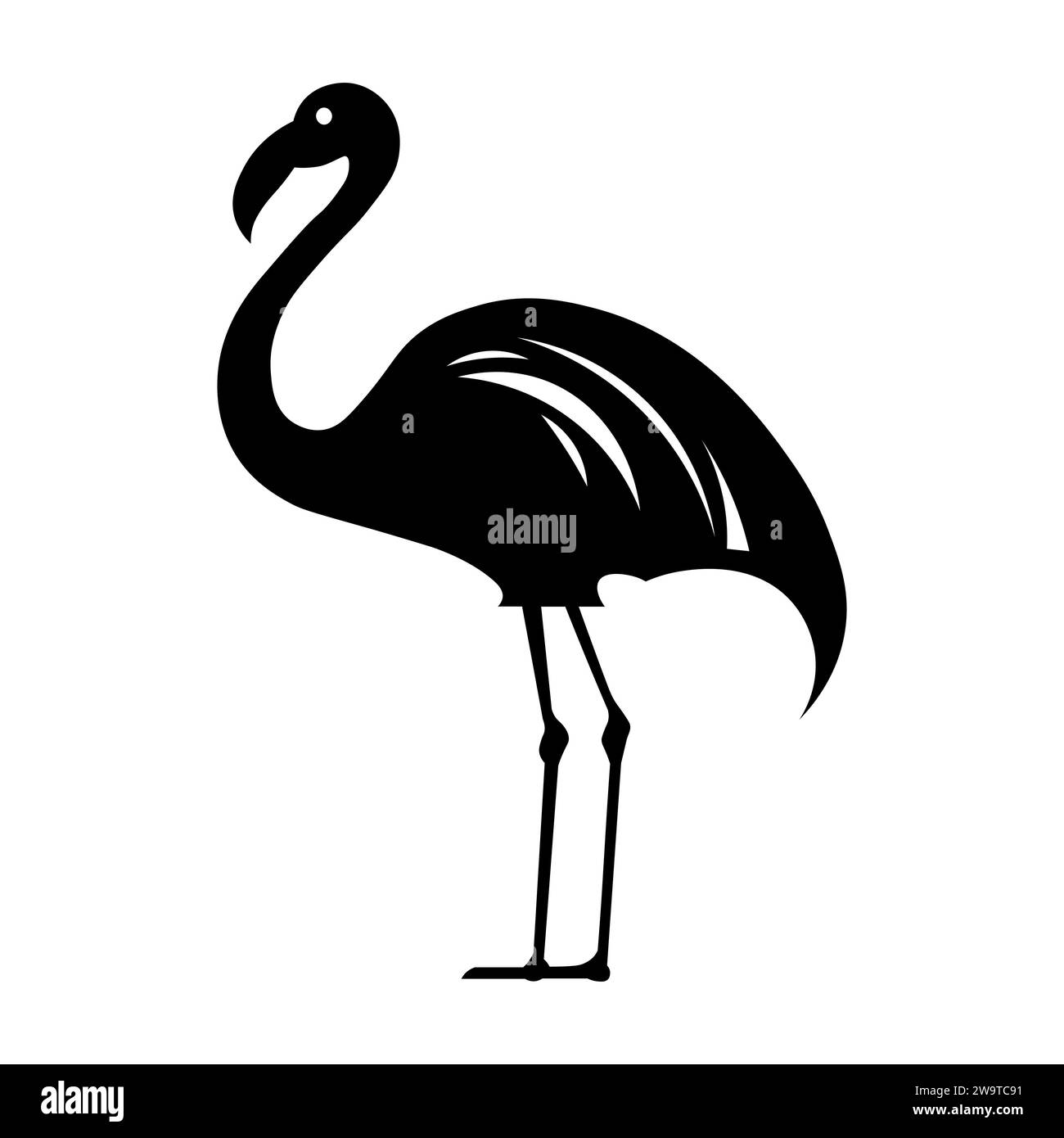 Pink flamingo clipart Black and White Stock Photos & Images - Alamy