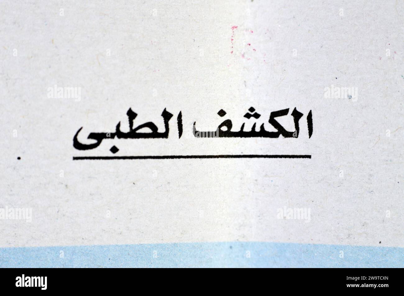 Translation of the Arabic Text (Medical Examination), Physical or