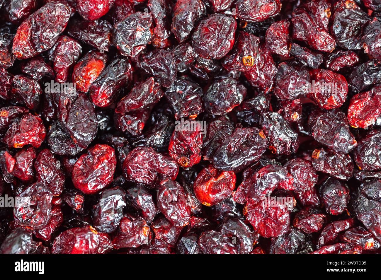 Dried cranberries in a close-up Stock Photo
