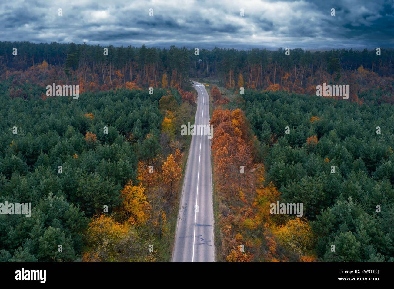 Birds eye view empty road hi-res stock photography and images - Alamy