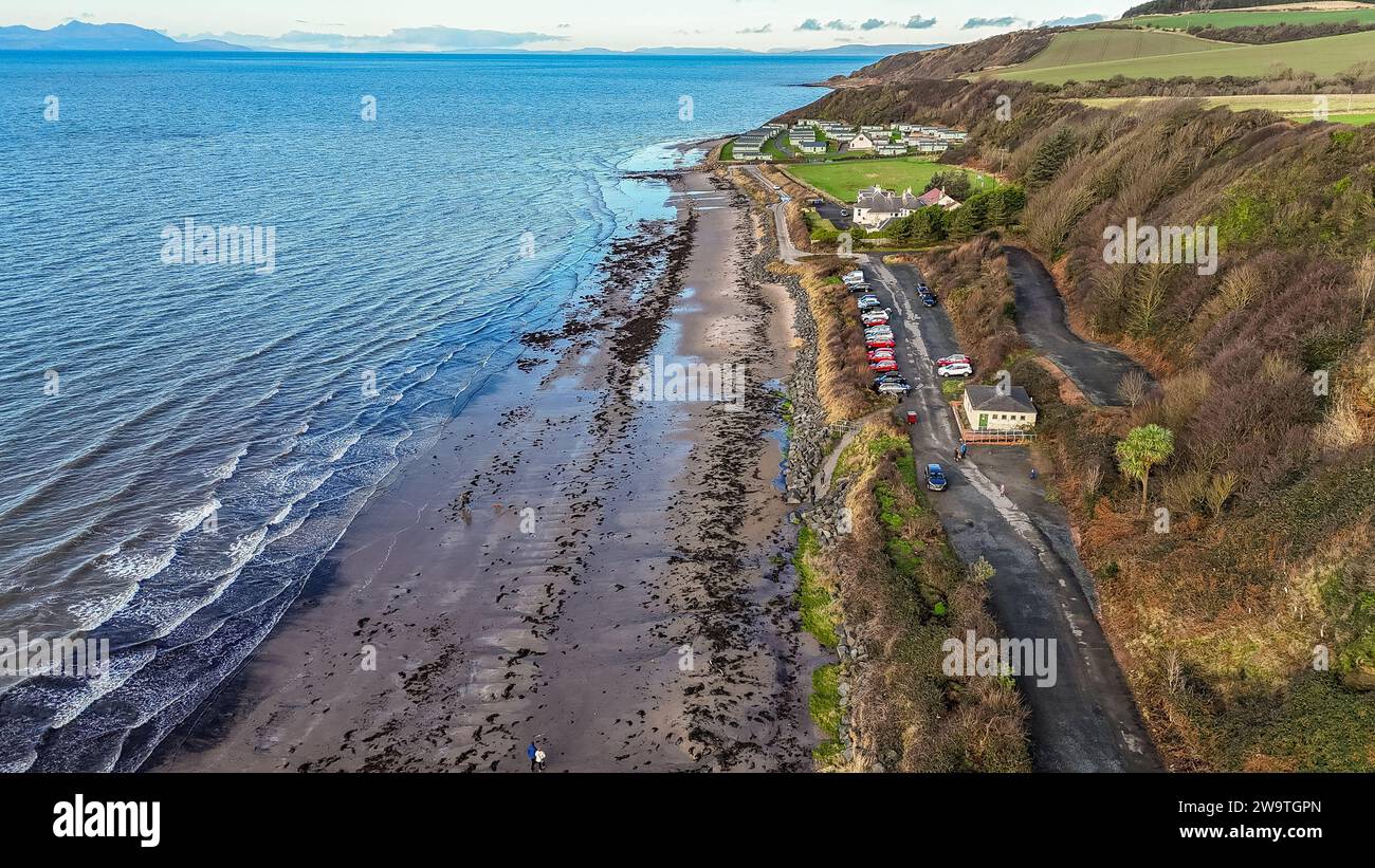 Aerial view of the Croy Beach Area in South Ayrshire Stock Photo Alamy