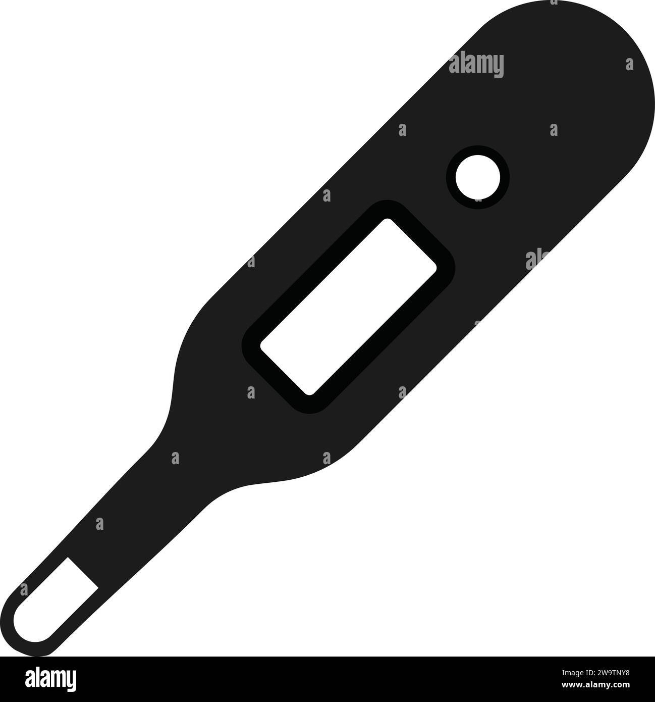 Medical thermometer icon with Mercury silhouette temperature thermometer Vector Stock Vector