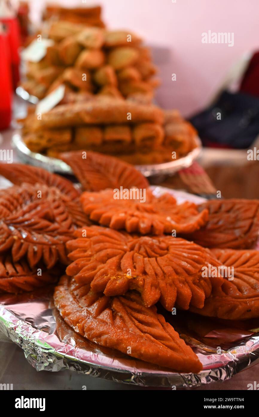 Pithas are selling at Poush Mela Stock Photo