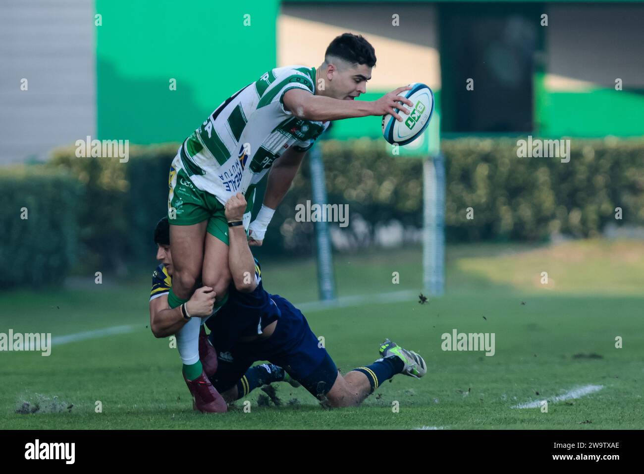 Treviso, Italy. 30th Dec, 2023. Ignacio Mendy (Benetton Rugby) during Benetton Rugby vs Zebre Rugby Club, United Rugby Championship match in Treviso, Italy, December 30 2023 Credit: Independent Photo Agency/Alamy Live News Stock Photo