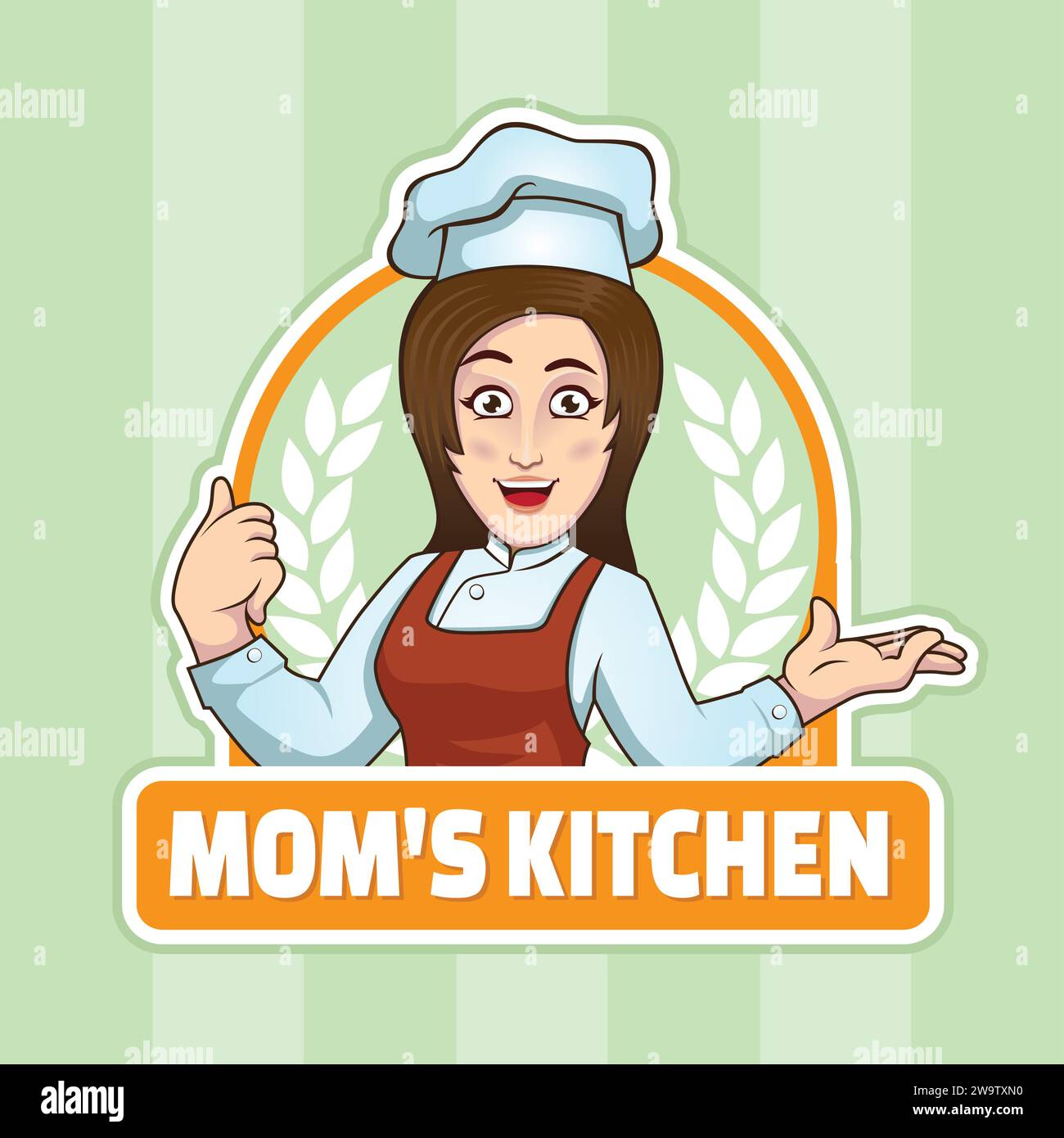 Moms Kitchen Woman Chef Logo Stock Vector Image & Art - Alamy