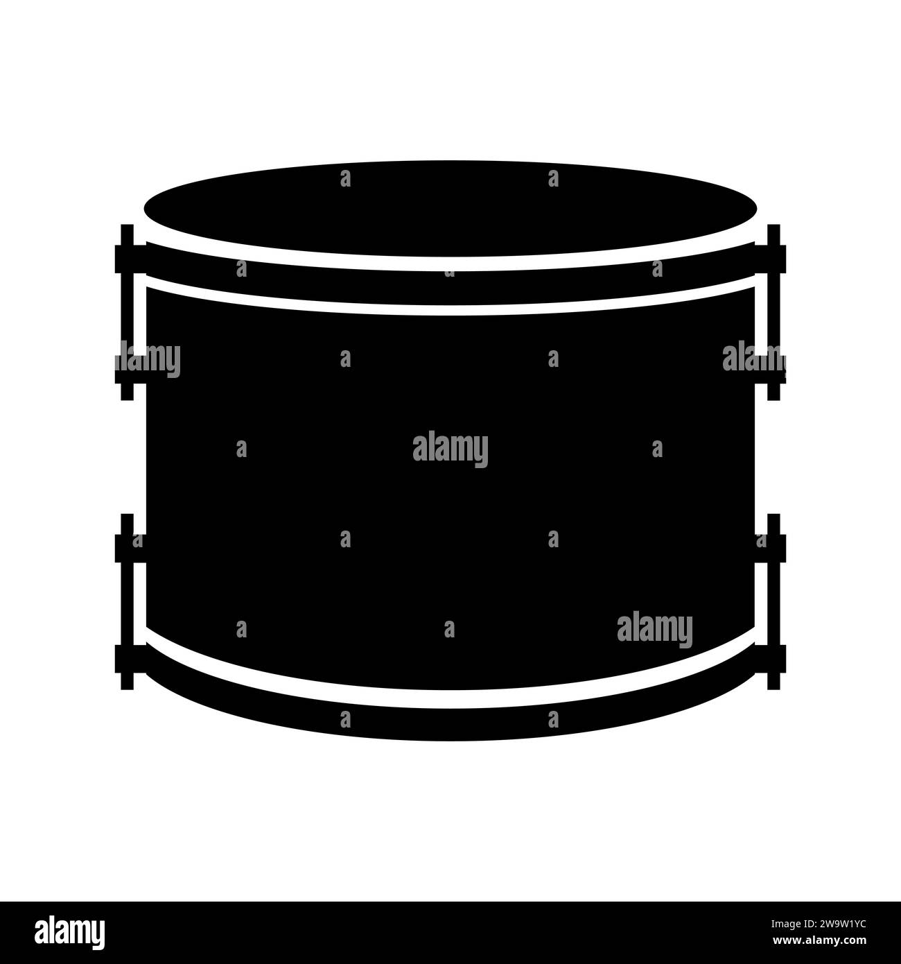 Drum black vector icon on white background Stock Vector Image & Art - Alamy