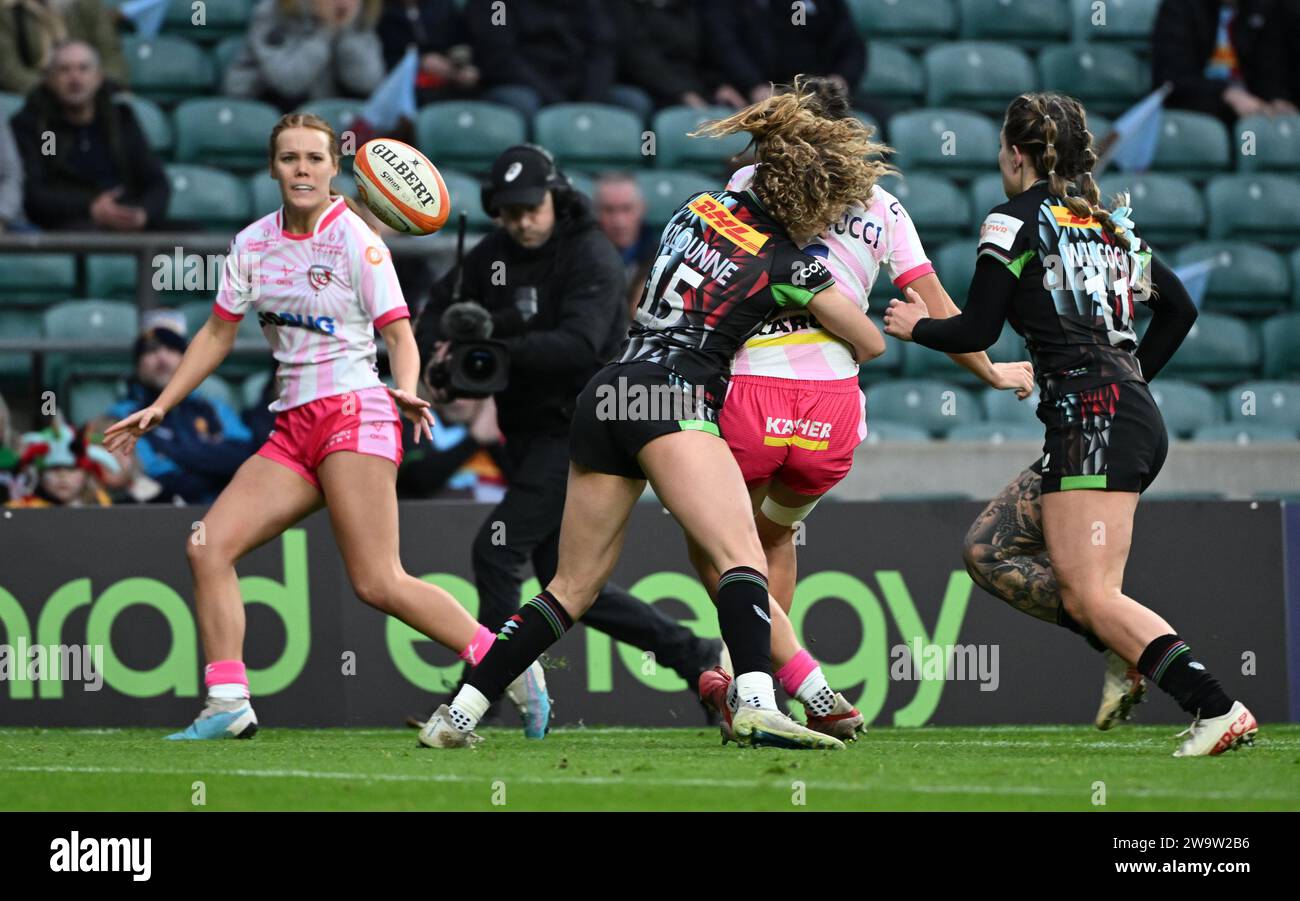 Twickenham Stadium, London, UK. 30th Dec, 2023. Premiership Womens Rugby, Harlequins versus