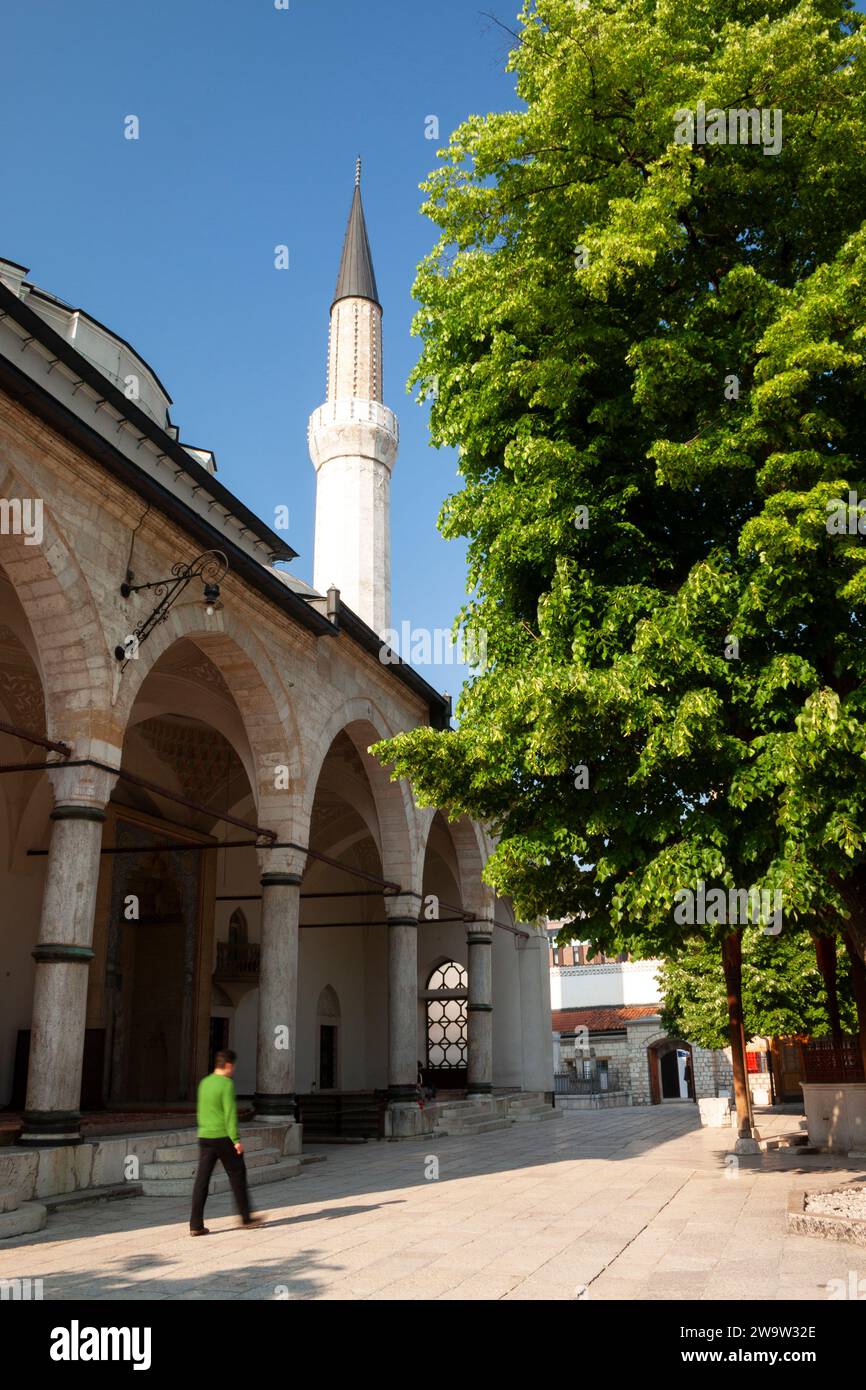 Gazi Husrev-beg mosque in Sarajevo in Bosnia in Eastern Europe Stock Photo