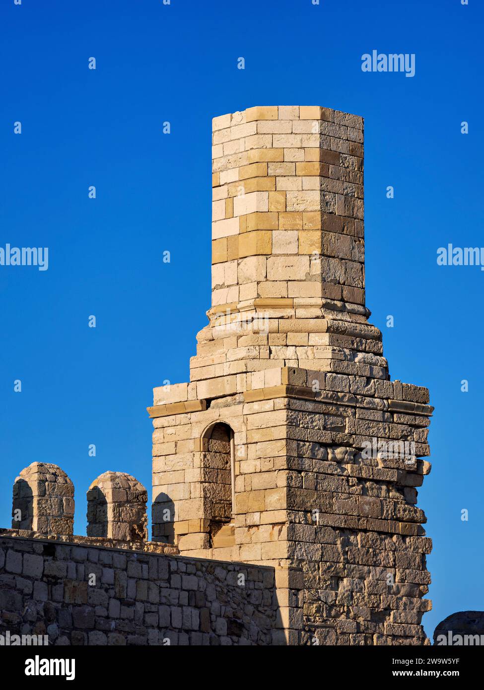 The Koules Fortress, detailed view, City of Heraklion, Crete, Greece Stock Photo