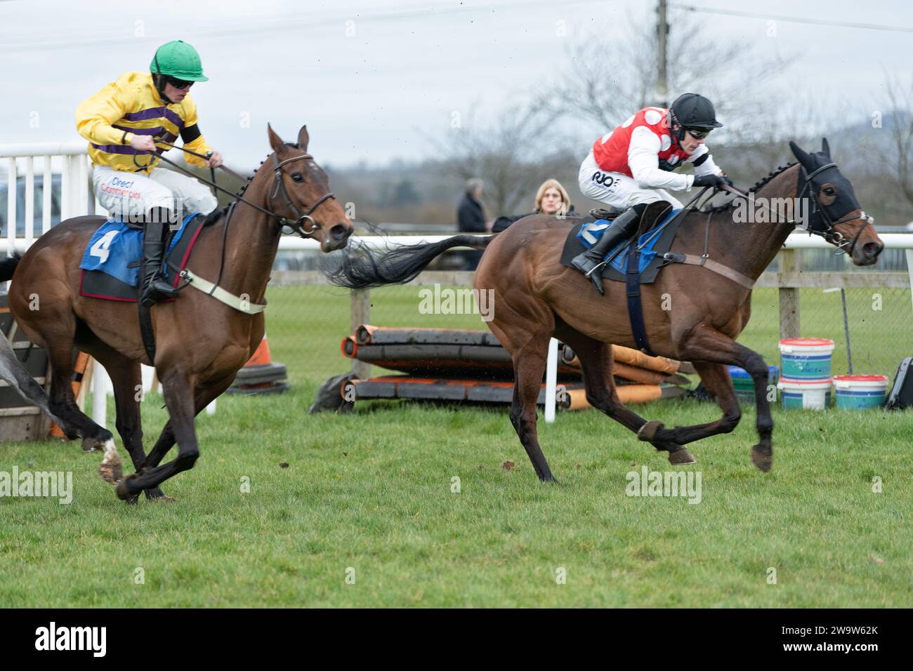 Briery Express, ridden by James Davies and trained by Noel Williams races at Wincanton, March 10th 2022 Stock Photo