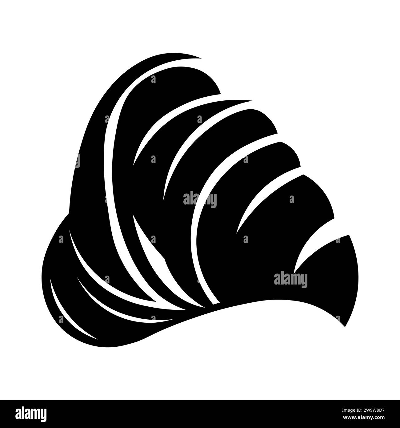 One croissant on white background Black and White Stock Photos & Images ...