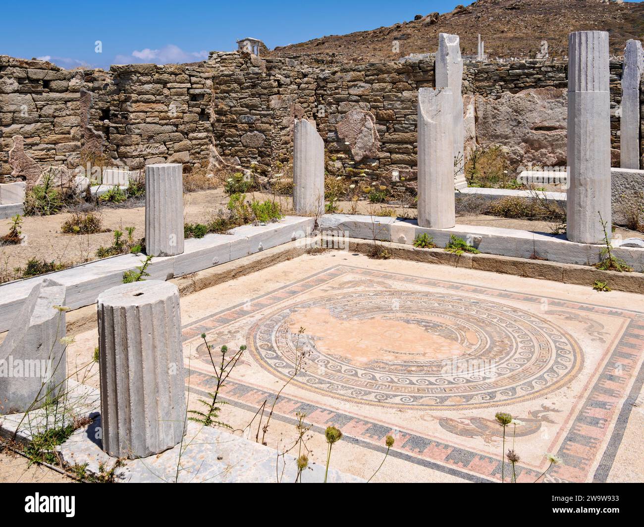 House of the Dolphins, Delos Archaeological Site, Delos Island