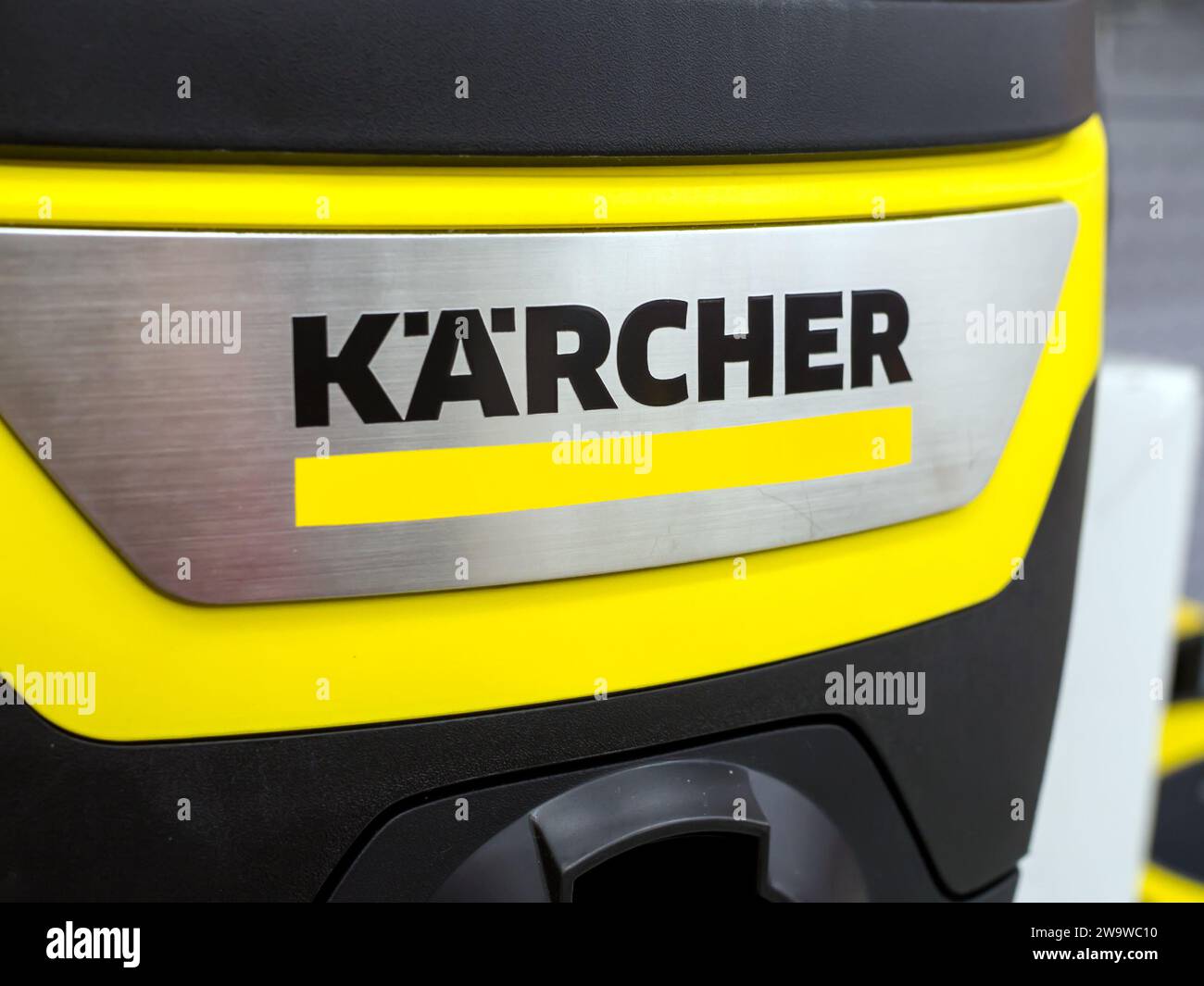 Voronezh - Russia, December 25, 2022: Logo of the company "Karcher" on the equipment Stock Photo