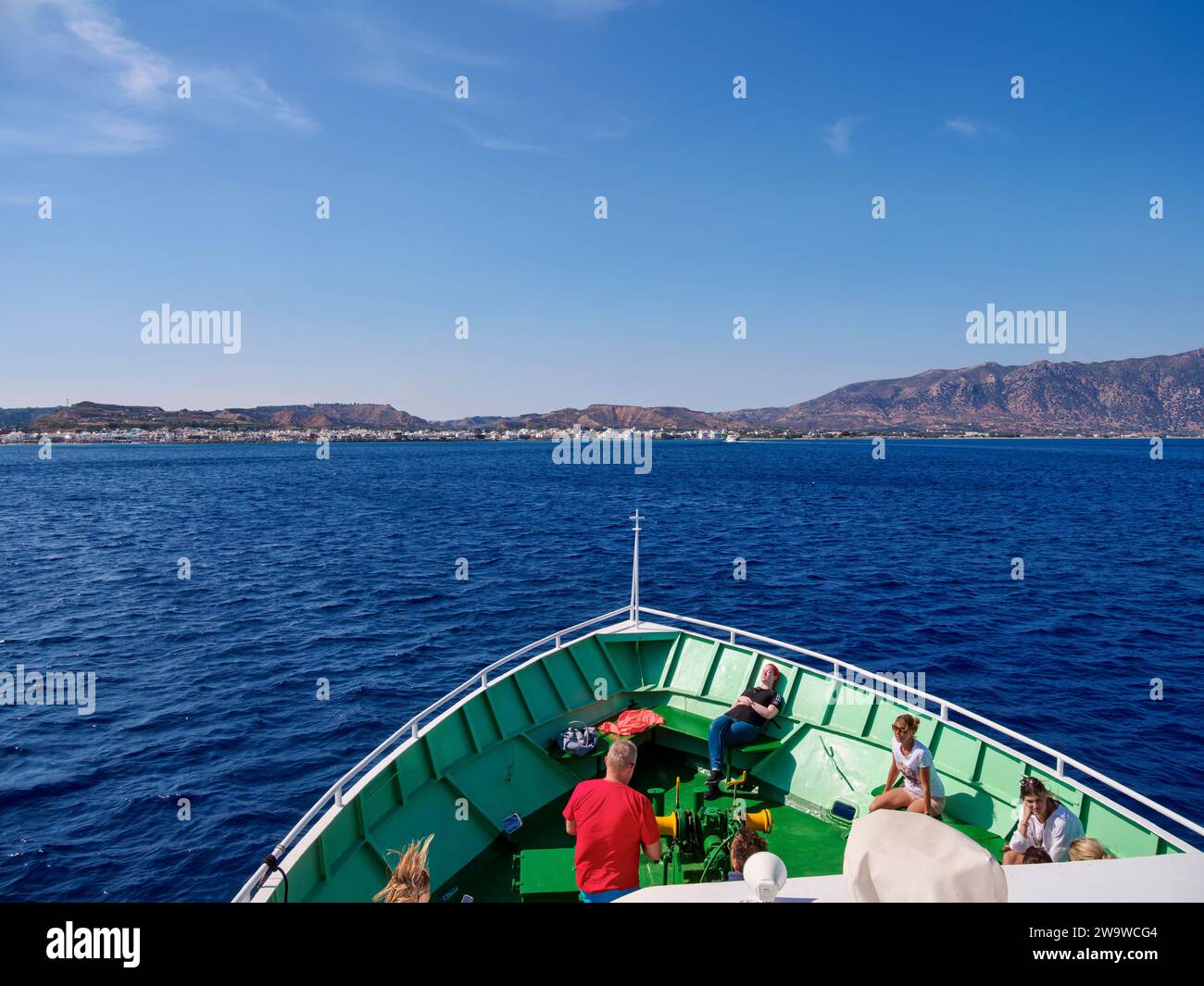 View towards the Kardamaina, Kos Island, Dodecanese, Greece Stock Photo