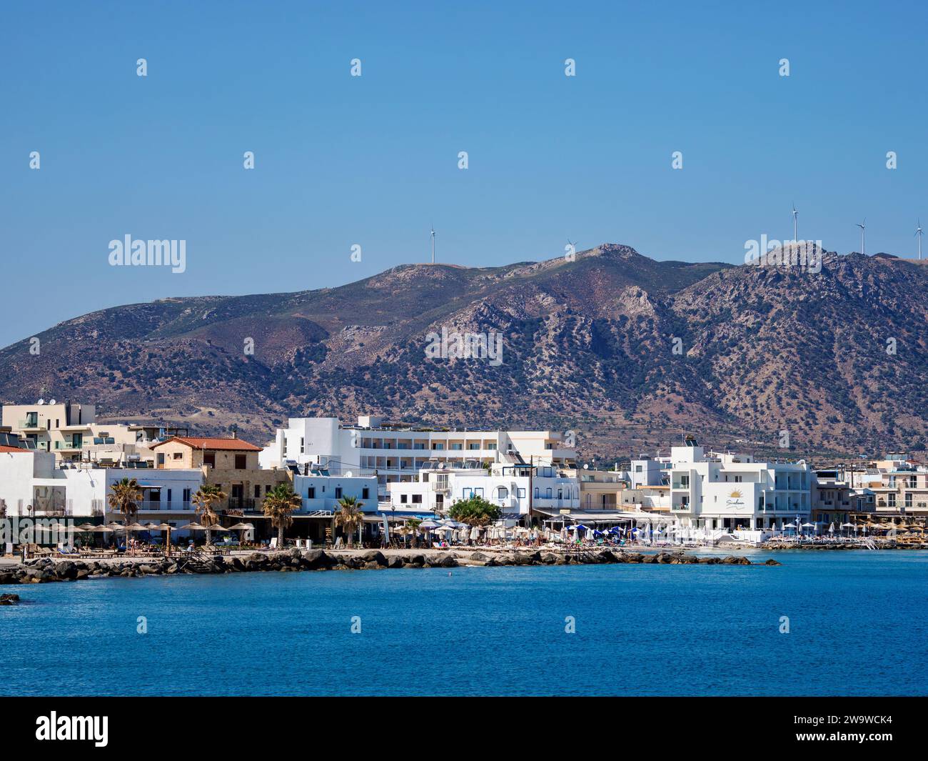 Waterfront of Kardamaina, Kos Island, Dodecanese, Greece Stock Photo
