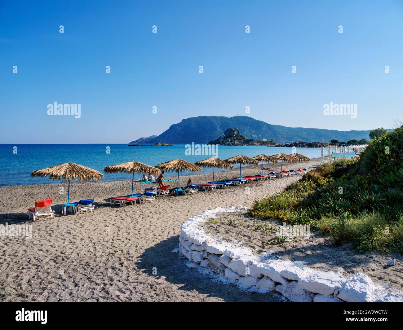 Agios Stefanos Beach, Kos Island, Dodecanese, Greece Stock Photo - Alamy