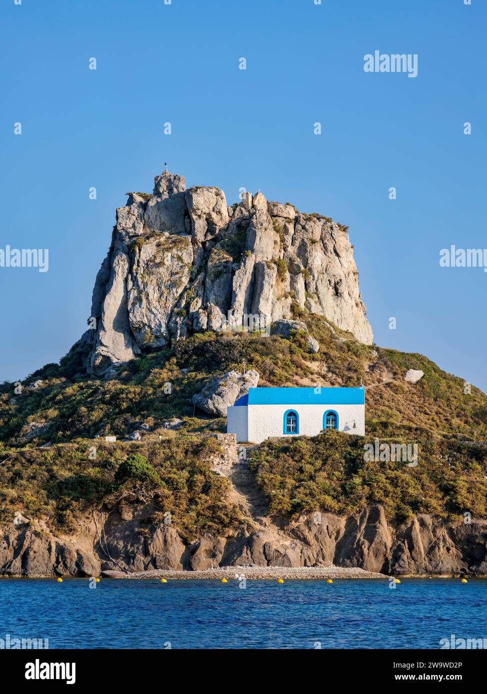 Agios Nikolaos Church at Kastri Island, Kos Island, Dodecanese, Greece Stock Photo