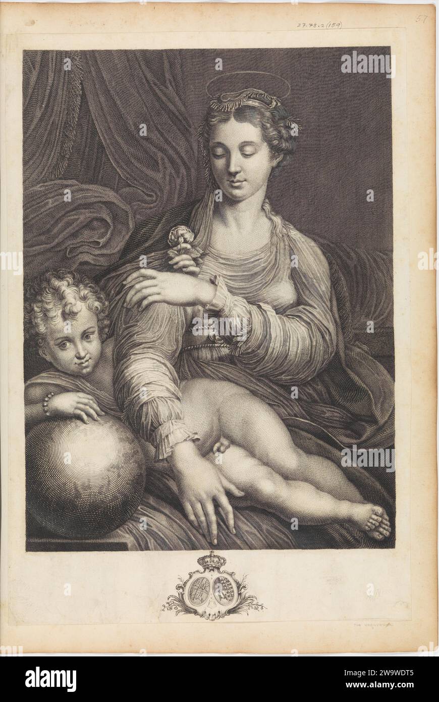 Madonna of the Rose 1927 by Johann Christian Teucher Stock Photo