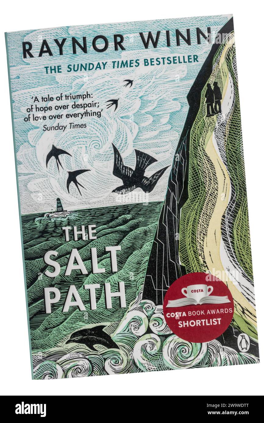 The Salt Path book by Raynor Winn, 2018 bestselling autobiographical travel account, UK Stock Photo