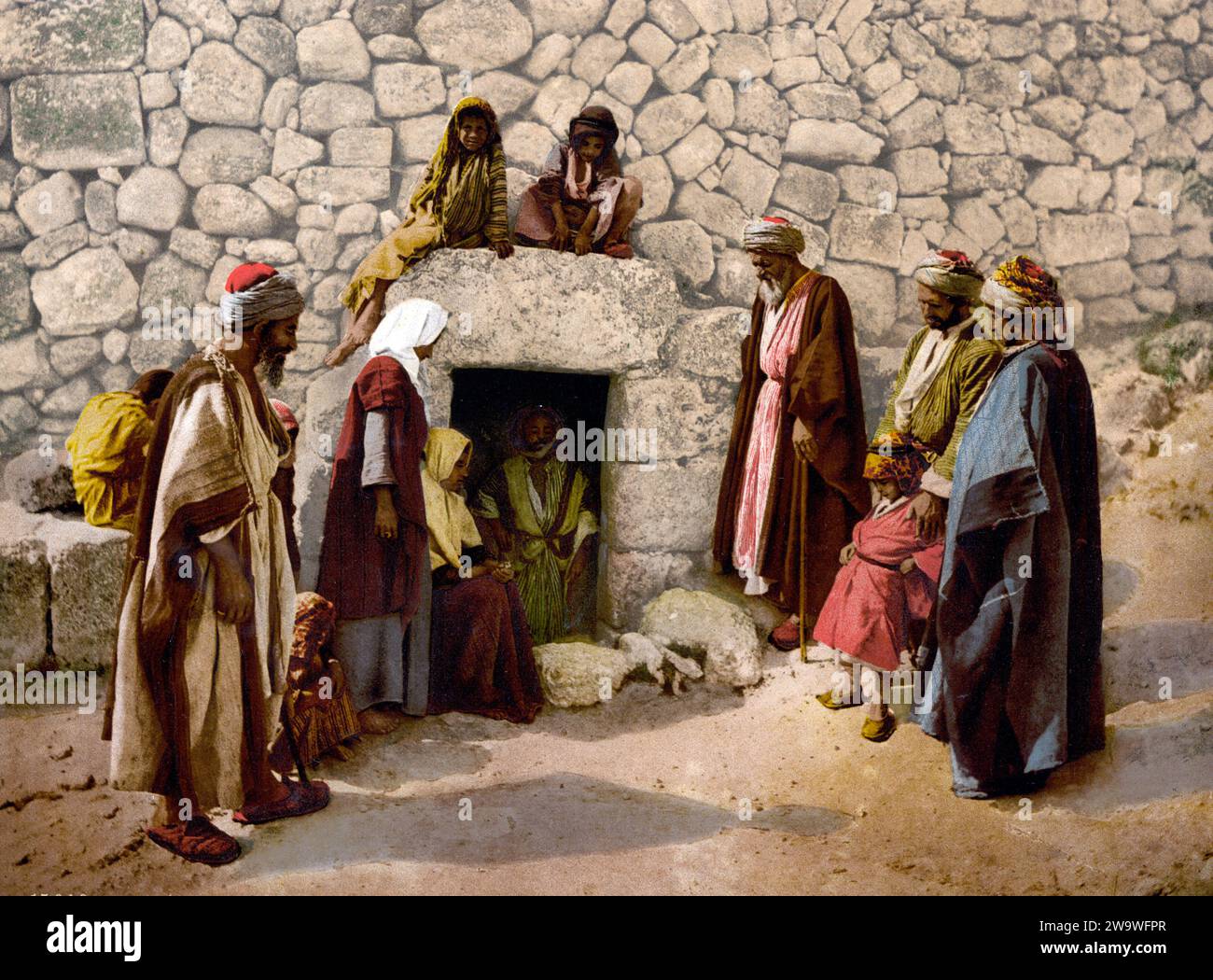 Das Grab des Lazarus, Bethanien, Heiliges Land, Westjordanland, um 1890