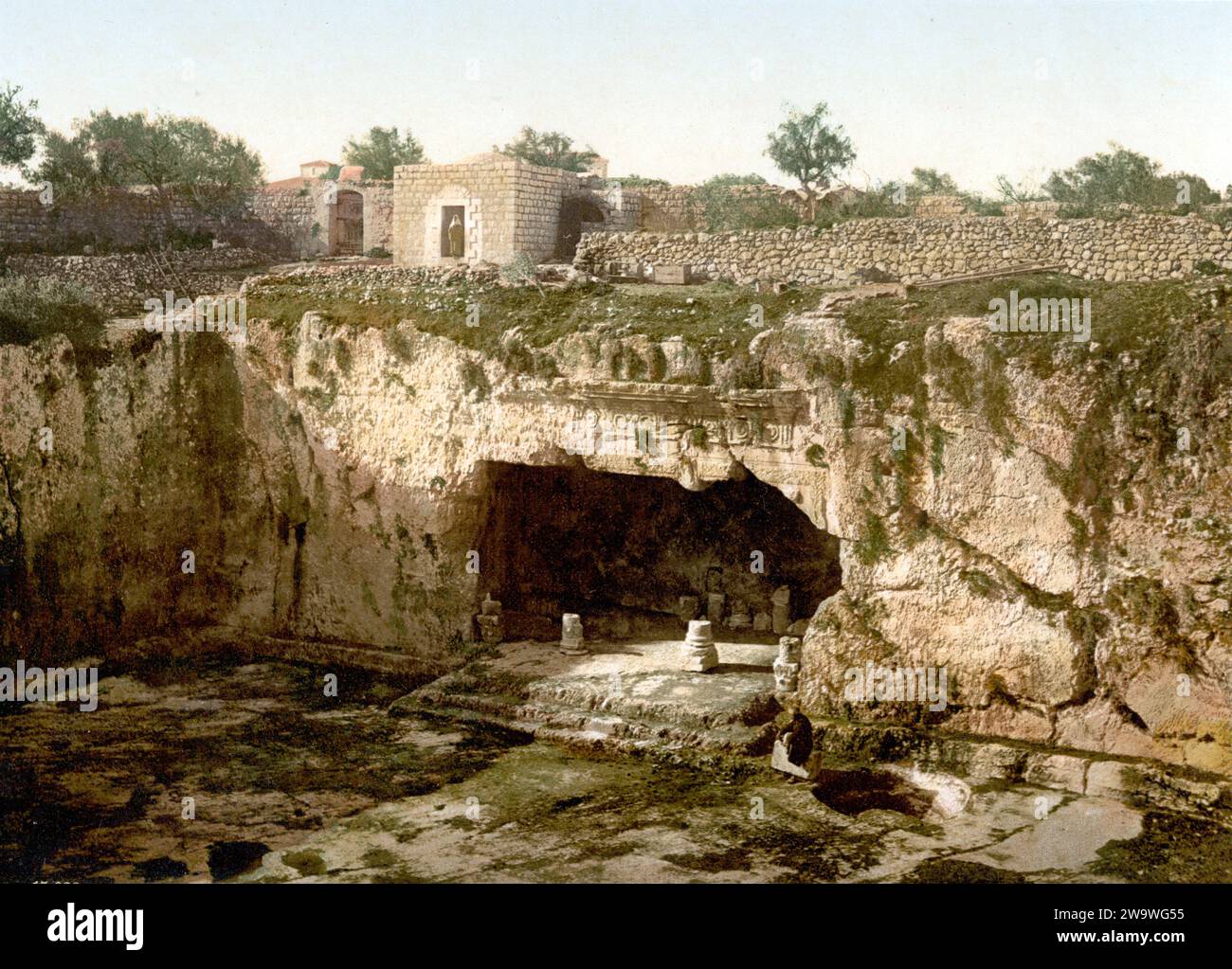 Gräber der Könige, Jerusalem, Heiliges Land, Israel, um 1890, Historisch, digital restaurierte Reproduktion von einer Vorlage aus dem 19. Jahrhundert  /  Tombs of the kings, Jerusalem, Holy Land, Israel, 1890, Historic, digitally restored reproduction from a 19th century original Stock Photo