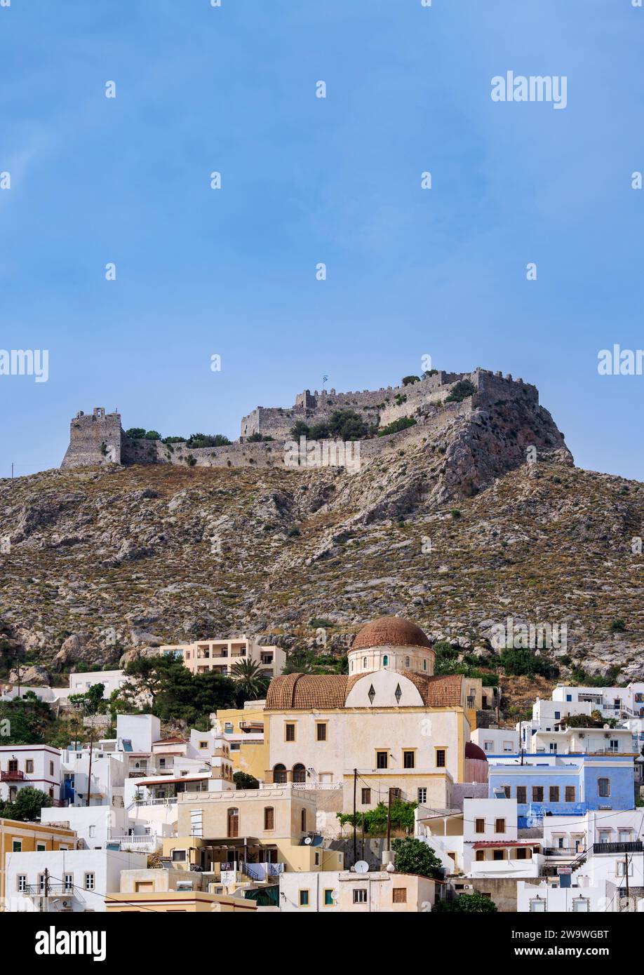 Platanos And Medieval Castle Of Pandeli Agia Marina Leros Island platanos-and-medieval-castle-of-pandeli-agia-marina-leros-island