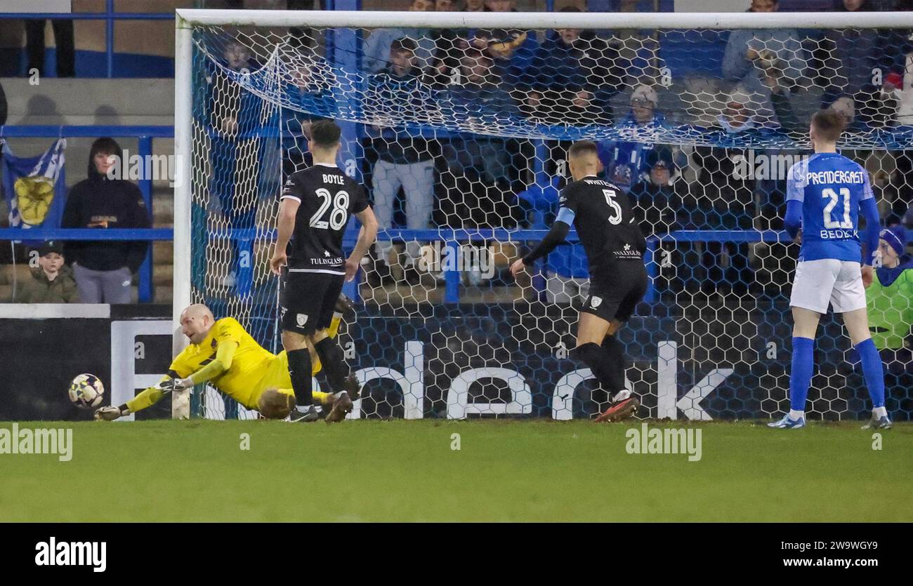 Mourneview Park, Lurgan, County Armagh, Northern Ireland, UK. 30th Dec