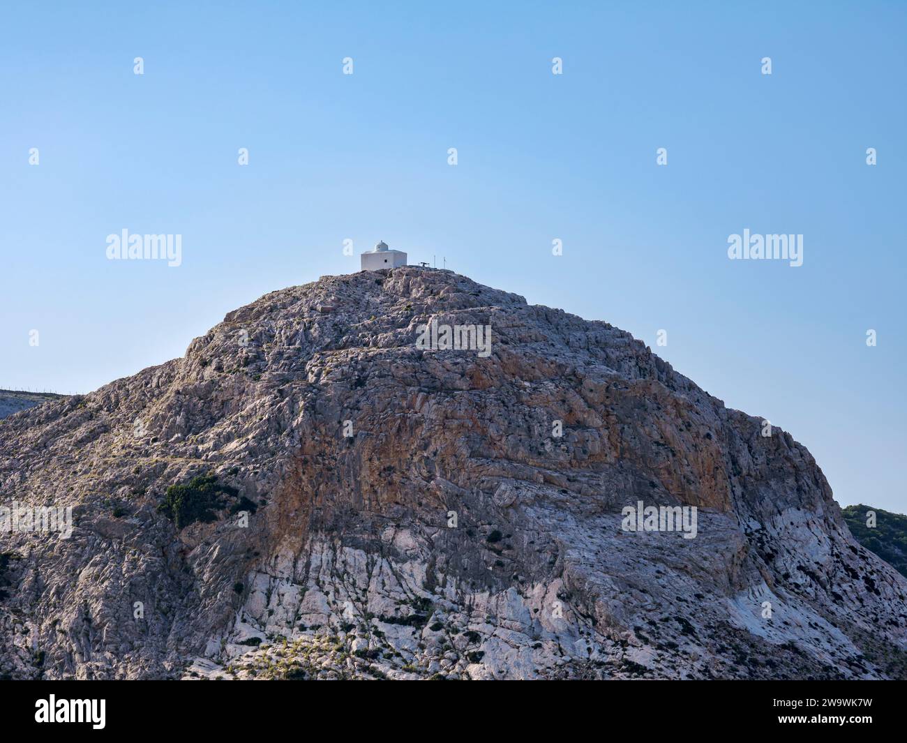 View towards the Church of Agios Ioannis, Naxos Island, Cyclades, Greece Stock Photo